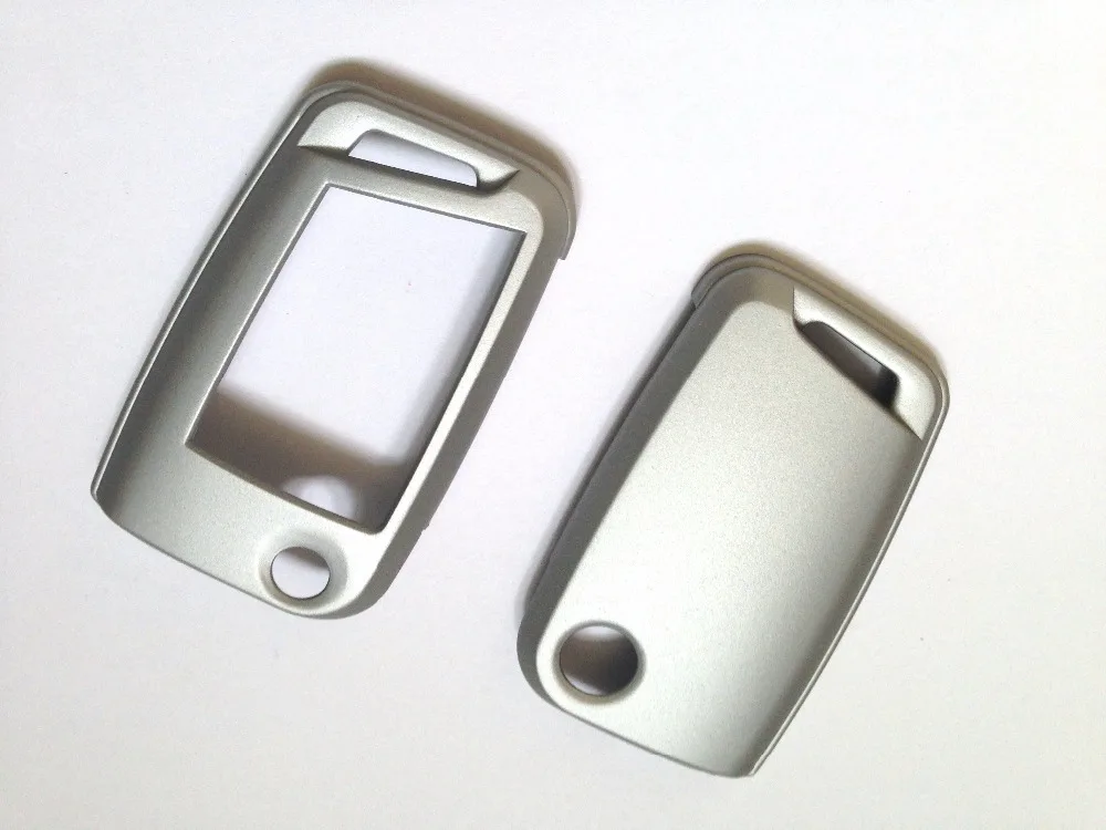 

SILVER Hard Plastic 5G0 Keyless Remote Key Fob Flip Key Protection Case Cover 3 Button For VW MK7