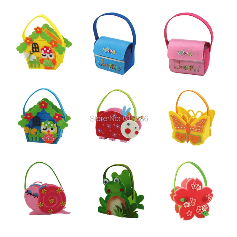 2pcs/lot Cute Felt Bag Spring&Easter Party Decoration Easter Egg Hunt Gift Bag for Children