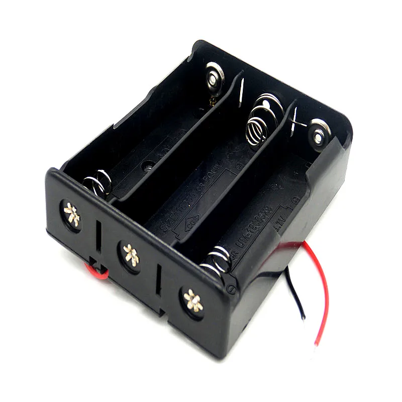 ZUCZUG 16850 Battery Case Storage Box Case Plastic Holder With Wire Leads for 3 x 18650 Batteries Soldering