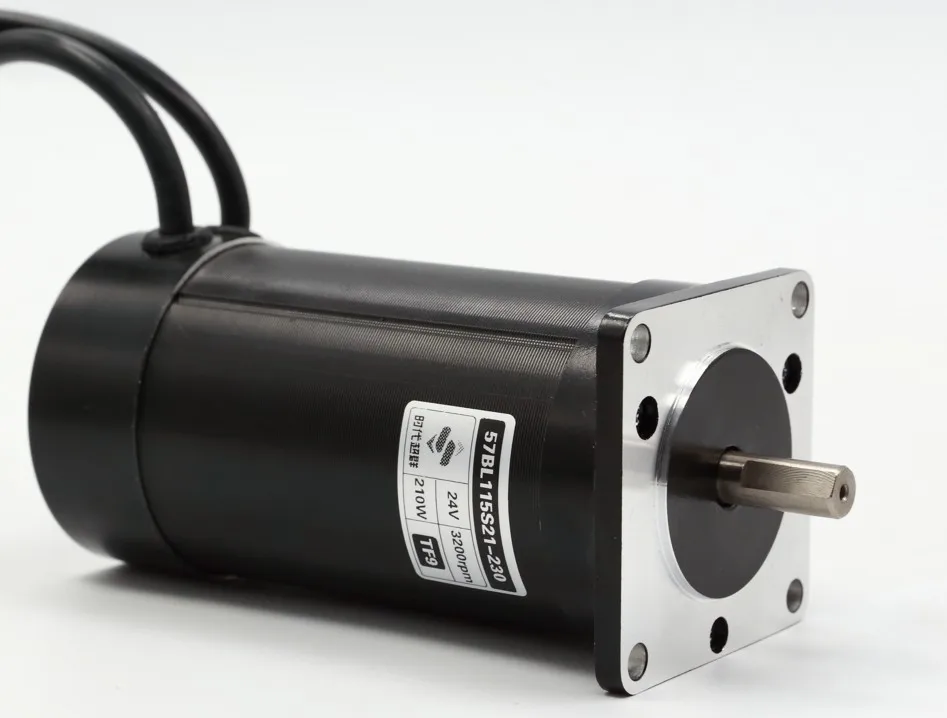 BLDC 57mm brushless DC high voltage motor 210W 24V 3000 rpm.Body length 115mm High speed brushless motor