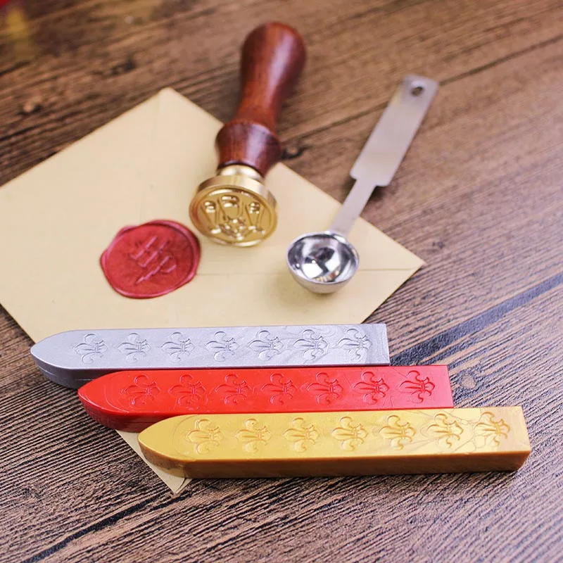 Vintage Alphabet  Sealing Wax Stamp Set with Letter Partern