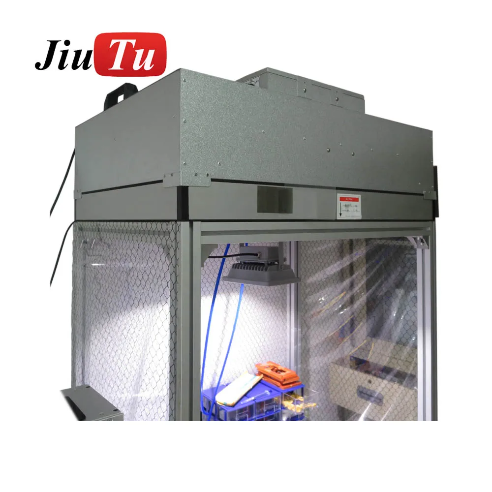 พัดลมที่มีประสิทธิภาพเครื่องฟอกอากาศหนึ่งร้อยLaminar Flow Hoodทำความสะอาด-Shedฝุ่นฟรีRoomสำหรับโทรศัพท์แตกLCD Repairing
