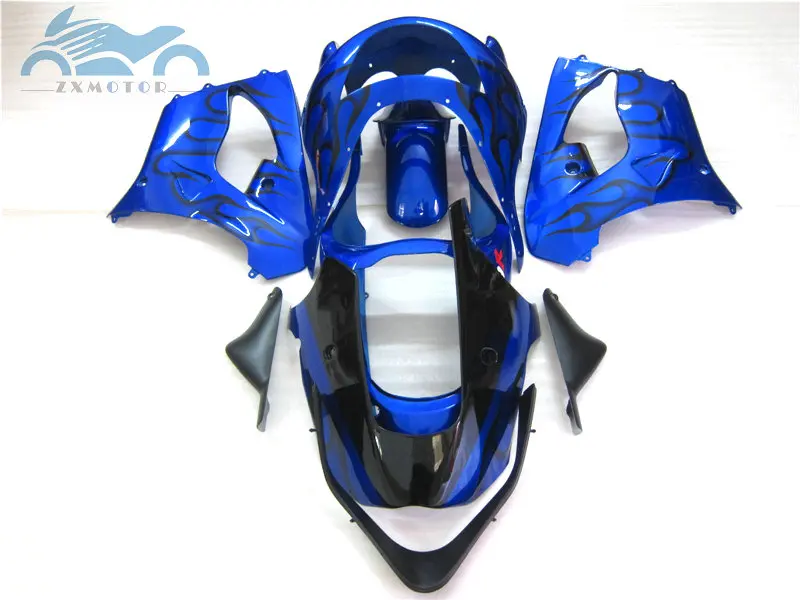 Custom motorcycle parts for KAWASAKI Ninja 1998 1999 ZX 9R full fairing kits ABS sports fairings body kits 98 99 ZX9R blue black