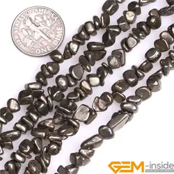 8--12mm freeform pyrite stone beads natural stone beads DIY Loose beads for jewelry making beads free shipping wholesale!