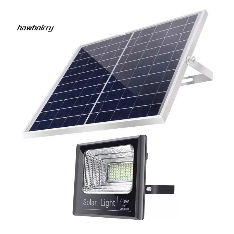 60W advanced outdoor garden street floodlight LED solar panel power supply flood light