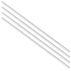 Uxcell 4Pcs 3mmx250mm/5mmx250mm/6mmx250mm/8mmx8mmx250mm Solid Clear Acrylic Round/Square Rod PMMA Bar for Home DIY