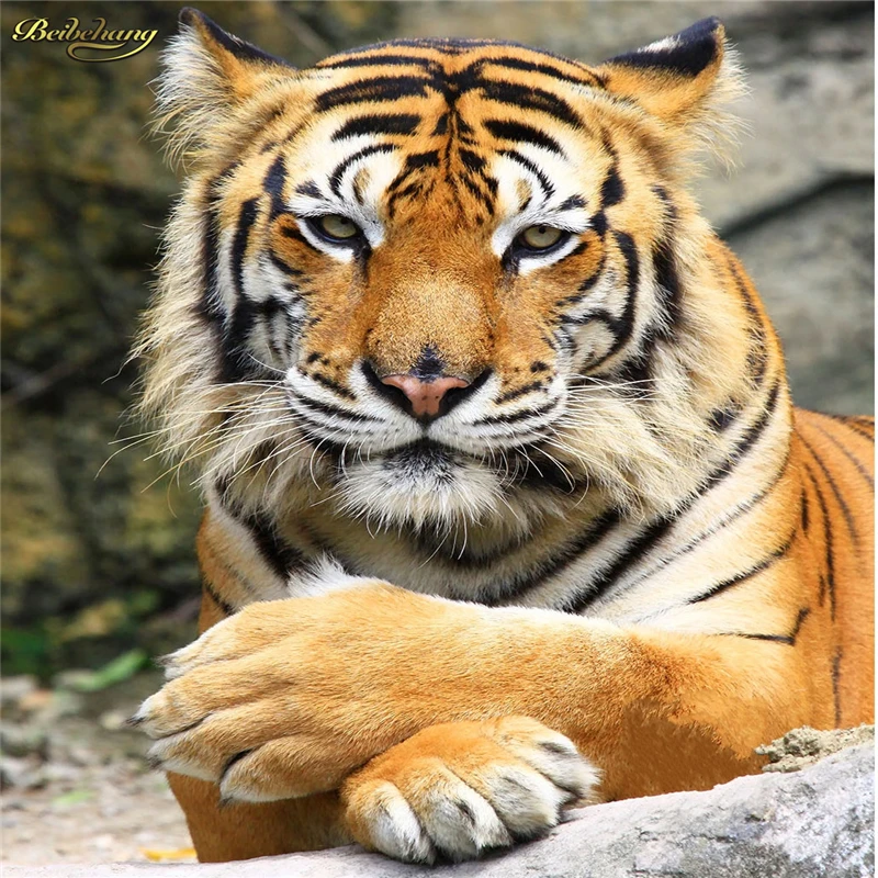 

Индивидуальные 3D фотообои-фреска, наклейка на стену, картина маслом с изображением тигра, безрамная художественная живопись, фоновые обои для аркадных залов, декор для дома