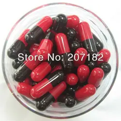 (10,000pcs/pack) Size 1# Black/Red Color Hard Gelatin Capsules, Empty Capsules--- Separated & Joined Available