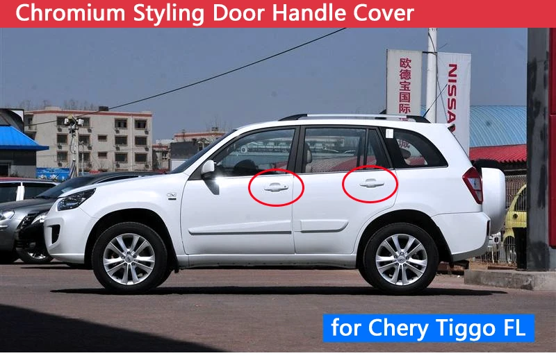 Hot Sale For Chery Tiggo FL Accessories Chrome Door Handle 2011 2012 2013 2014 2015 Car Covers Stickers Car Styling