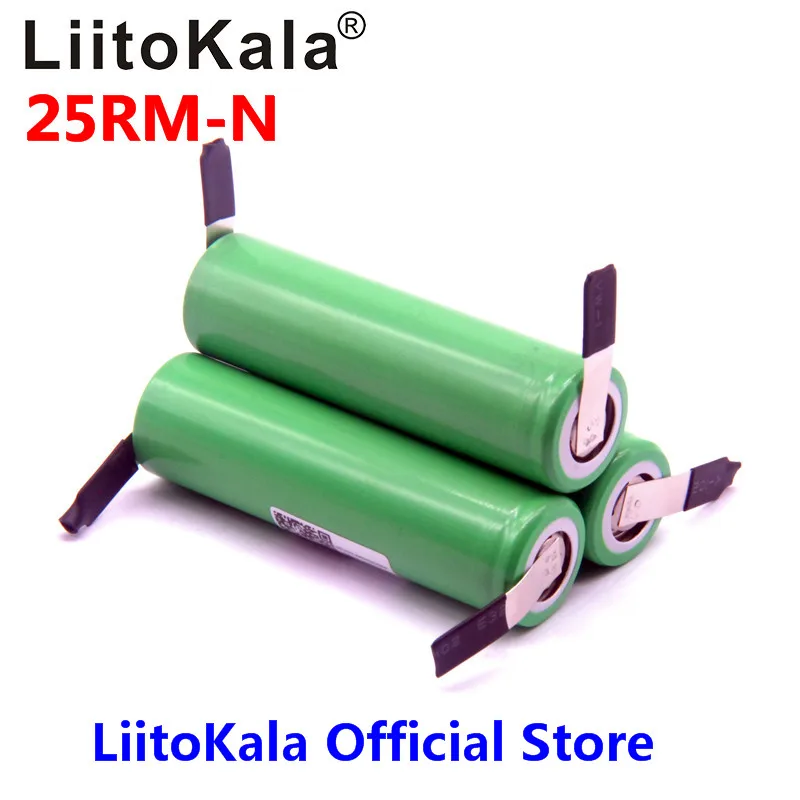 LiitoKala oryginalny 18650 2500mAh bateria INR18650 25R 3.6 V rozładowanie 20A dedykowana moc baterii dla + DIY nikiel