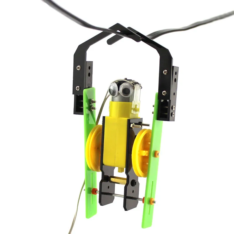 DIY Wire Control Climb Robot Handmade Toys Physical Science Experiment Teaching Resources For Kids Creative Toy Teaching Tool
