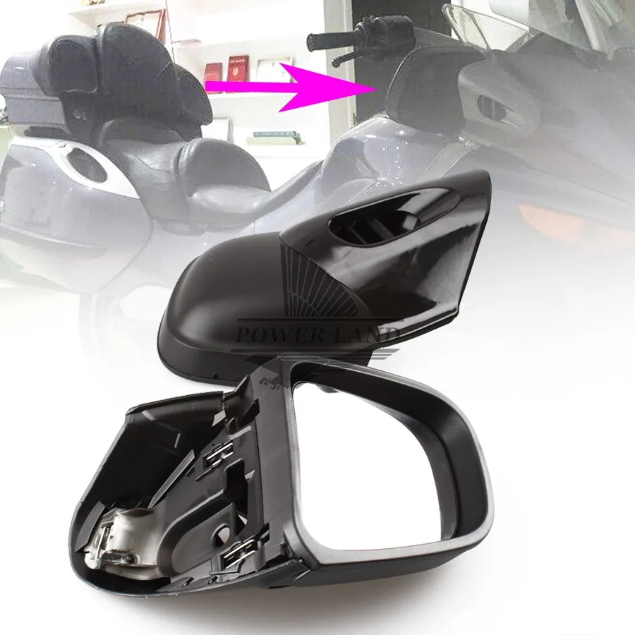 1Pair Matt Black Motorcycle Rearview Side Mirrors Left & Right Set For BMW K1200 LT K1200M 1999 2000-2008 07 06 05 04 03 02 01