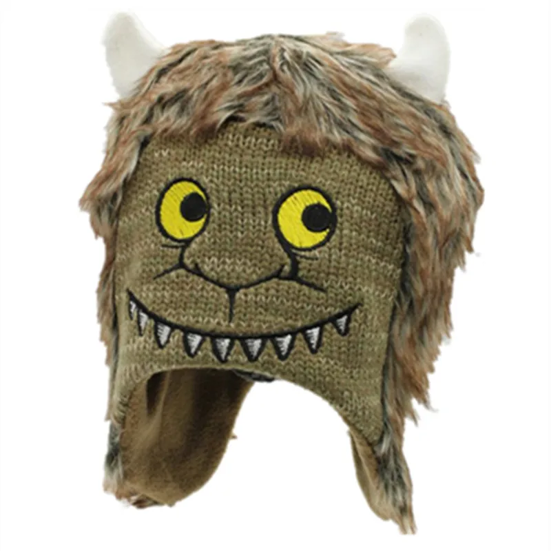 Where The Wild Things Are Wolf Max Records Cosplay Costume Kids Children Halloween Monsters Hats Beanies Photo Photography Caps