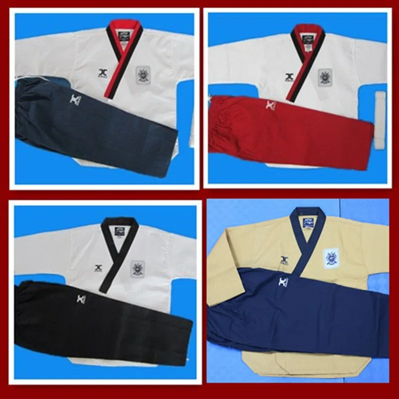 Lucamino promotional JCALICU taekwondo training uniforms J-calicu poomsae practice clothes Male/Female tae kwon do uniforms