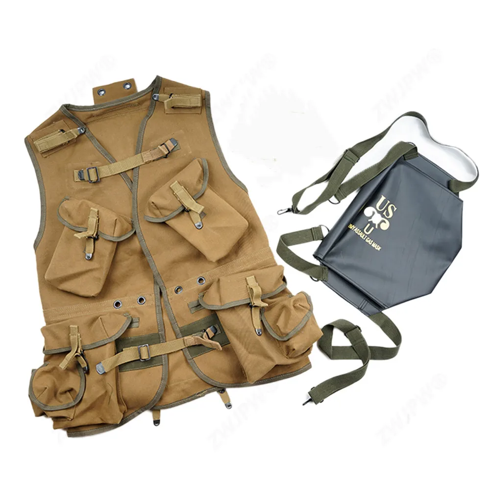 WW2 US ARMY BASIC D-DAY ASSAULT TROOP PACKAGE KHAKI EQUIPMENT