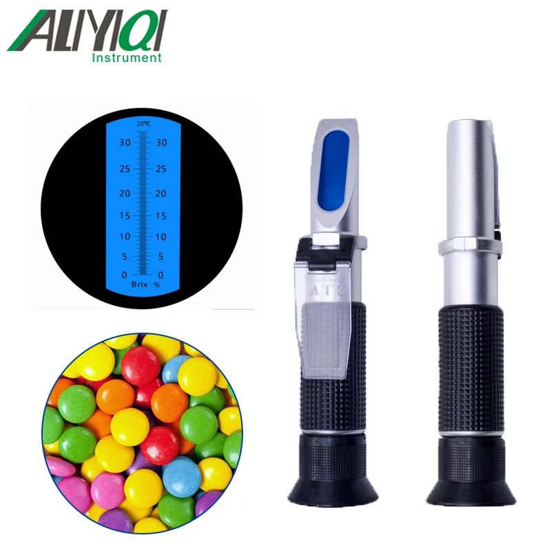 

Hand Held Brix Meter Refractometer 0-10%Sugar Refractometer Minimum Division 0.1% ATCBrix Refractometer