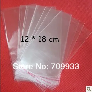 1000 pcs/lot( 12*18cm) wholesale Clear Self Adhesive Seal Plastic gift Bags Plastic Packaging OPP Bag Jewelry & craft Packaging