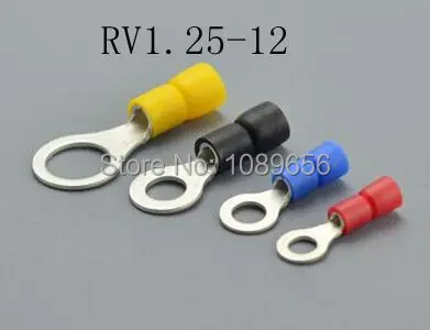 

1000pcs RV1.25-12 Circular Pre-insulating Terminals Wire Connector Cable Connector Cold pressed terminals