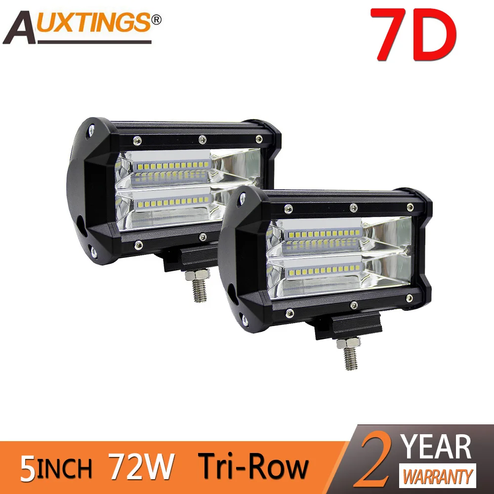 

Auxtings Offroad 2X 5INCH 72W LED Work Light Bar Flood light 12V 24V CAR TRUCK SUV ATV 4X4 4WD TRAILER WAGON PICKUP DRIVING LED