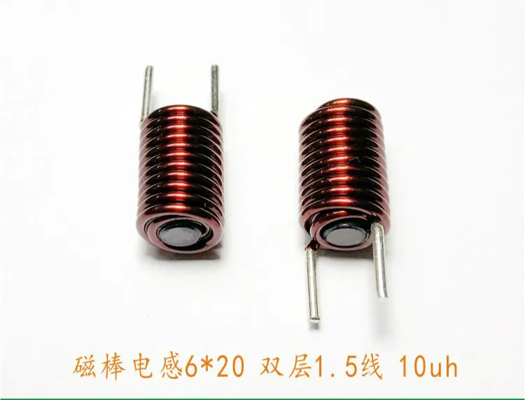 Vertical Rod Inductance 6*20 Double Layer 1.5 Line 10 Uh High Current R Rod Core Coil Filtering Inductance