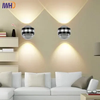

Modern LED Wall Lamp 6W AC85V-265V LED Wall Sconce Light Up And Down Living Room Bedroom Bedside Lights Wall Lamps Home Lighting