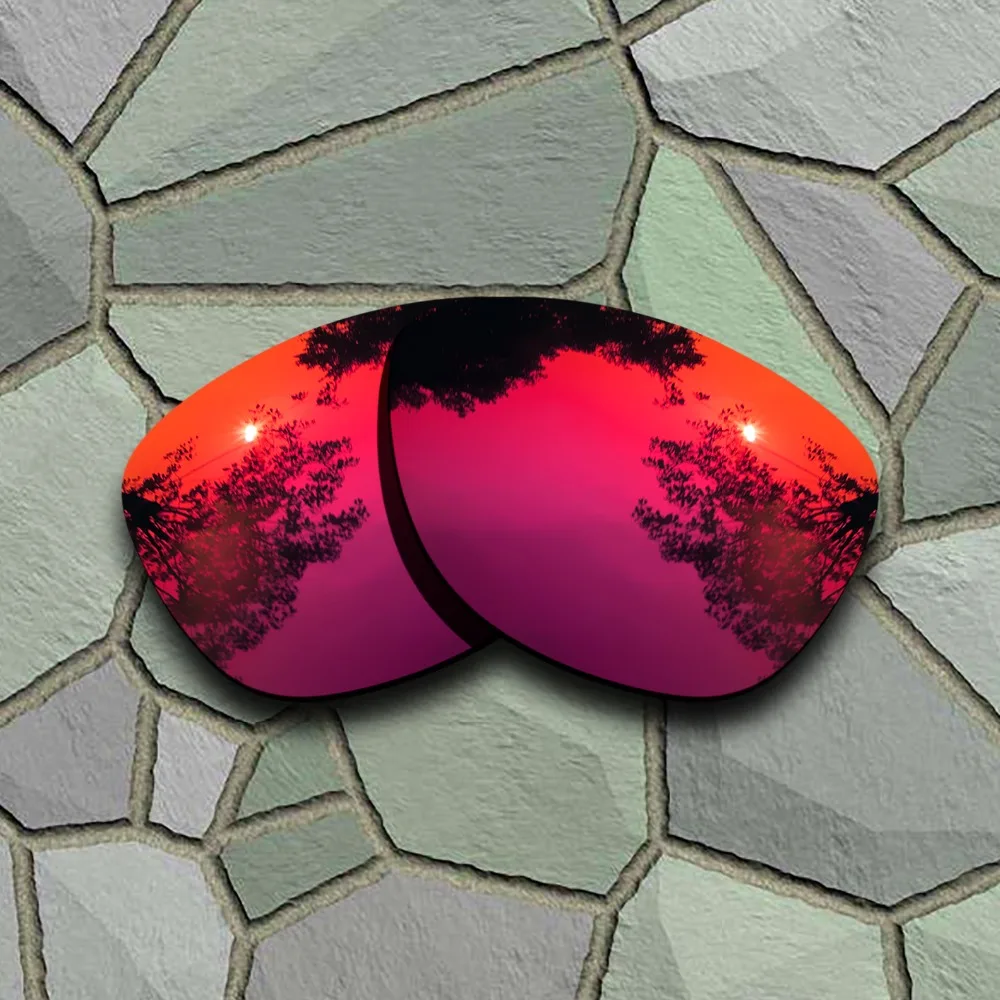 Red Orange&Violet Red Sunglasses Polarized Replacement Lenses for Oakley Frogskins