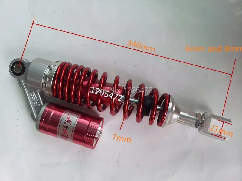 13.5 "340 mét Cặp ngã ba Không Khí Sốc Suspension Absorber đối với yamaha suzuki Quad atv đỏ