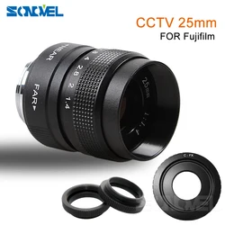 Fujian 25mm CCTV Camera Micro Lens TV Movie Fixed Focus F1.4 C Mount for Fuji Fujifilm X-E2 E1 Pro1 X-M1 X-A2 X-A1 T1 Mirrorless