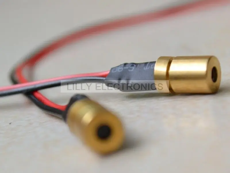 2 Stuks van 3 V DC 3 mW 780nm Infrarood Laser DOT Module 6.0x10mm Mini type