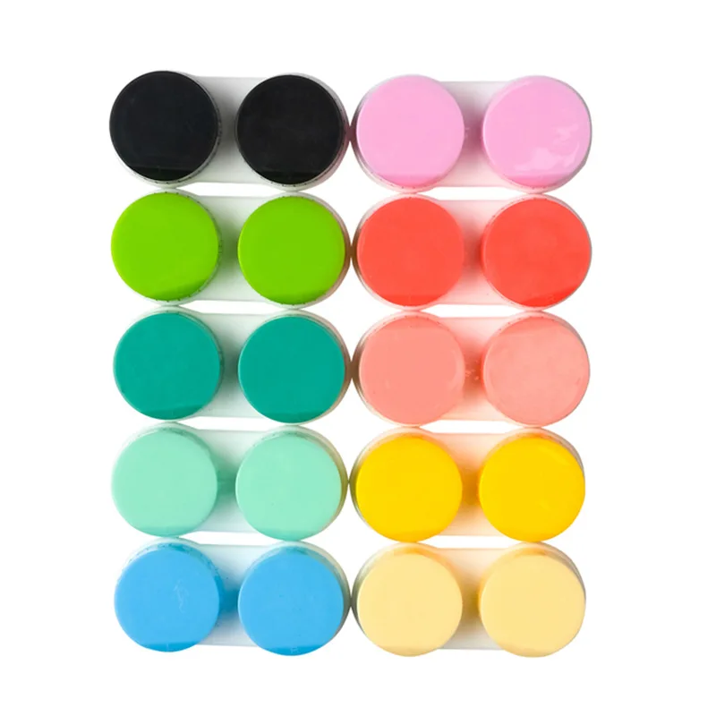 10Pcs Contact lens L+R Cases Storage Holder Soaking Container Travel Eyewear Accessories Box For Eye Lenses Wholesale Random
