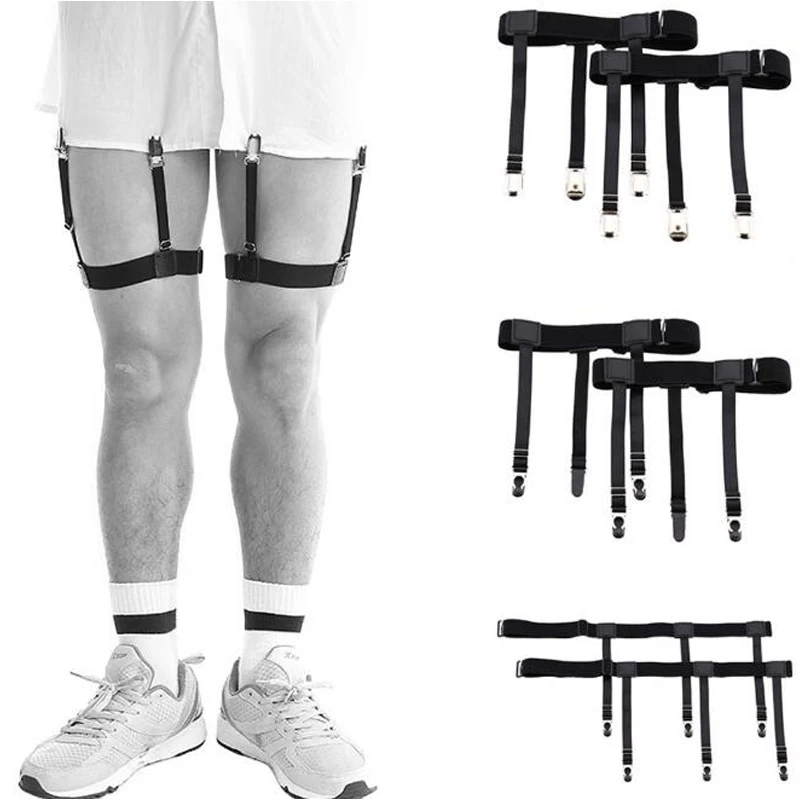 

New Mens Shirt Stays Garters Elastic Nylon Adjustable Shirt Holders Crease-Resistance Belt Stirrup Suspenders accessories