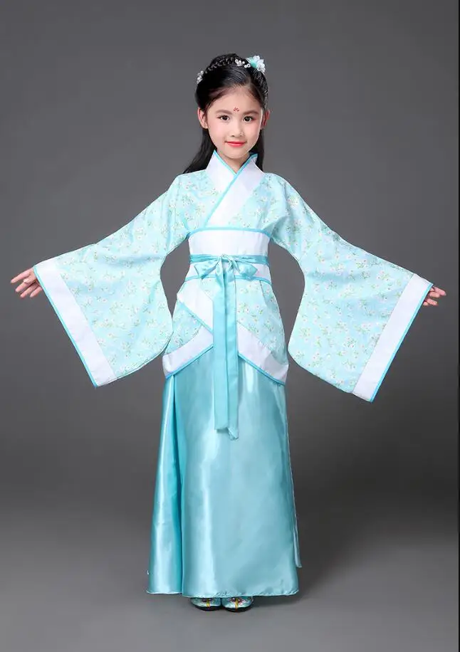 Ancient Chinese Costume Kids Child Seven Fairy Hanfu Dress Clothing Folk Dance Performance Chinese Traditional Dress For Girls