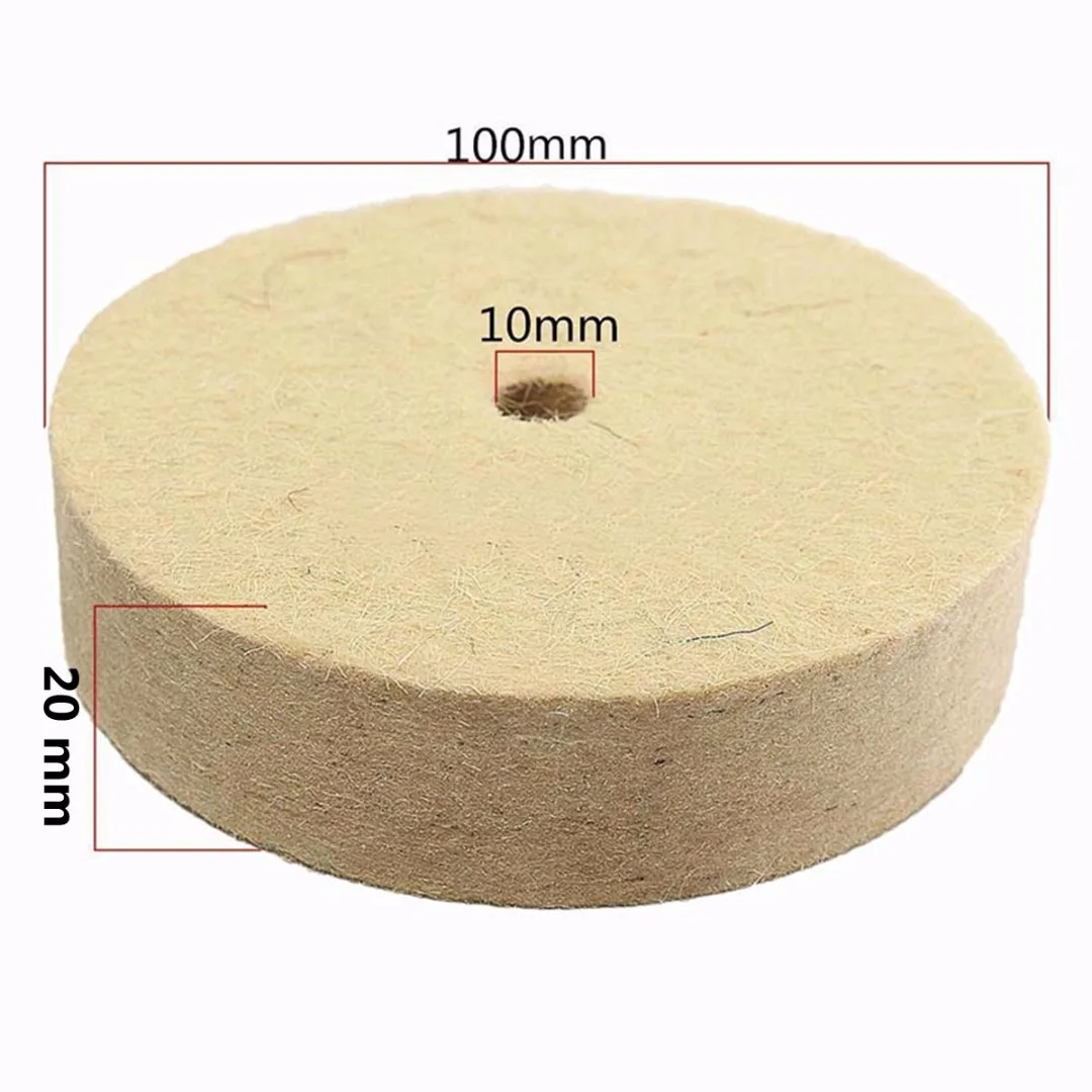 4inch Wool Felt Polishing Buffing Wheel Polisher Disc Pad Rotary Tool 100x20mm