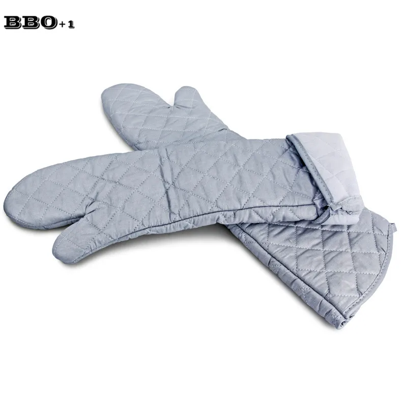 1-2pcs 23\'\' Super Long Cotton Oven Mitts Kitchen Gloves BBQ Cooking Glove Heat Resistant Barbecue Accessories Baking US Stock