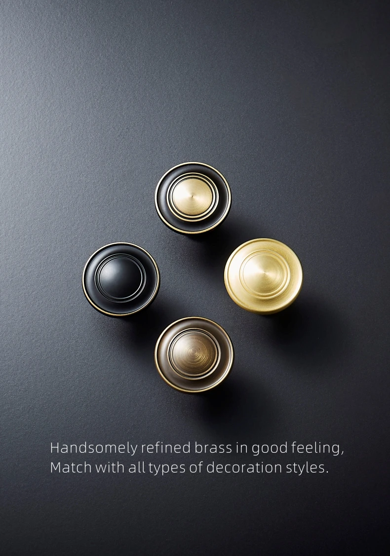 Dooroom Messing-Möbelgriff, einfacher europäischer Stil, Knopf für Kleiderschrank, Schminktisch, Schublade, Schuhschrank, Großhandel verfügbar – Detail 6