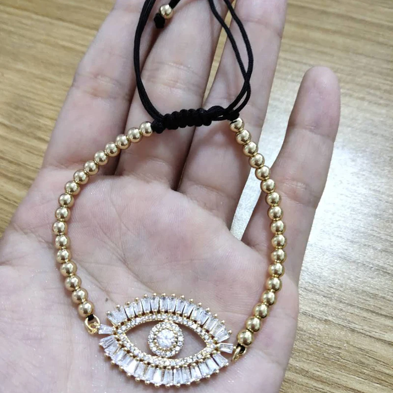 4 Colors Gold Sliver Copper Beads Adjustable Chain Link Accessories for Woman Man Bracelet Jewelry Making