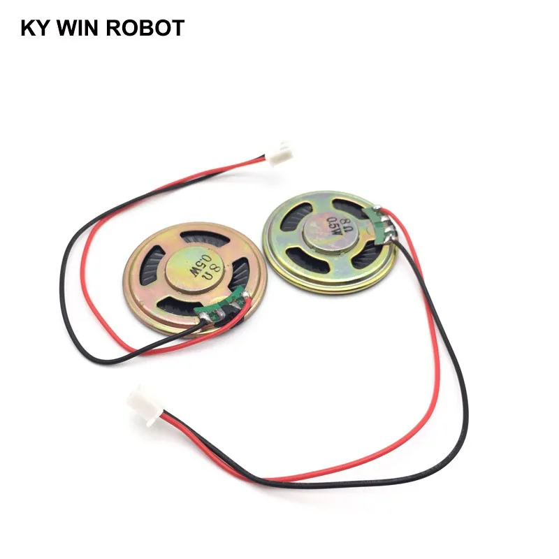 2pcs New Ultra-thin speaker 8 ohms 0.5 watt 0.5W 8R speaker Diameter 40MM 4CM thickness 5MM with PH2.54 terminal wire length 15C