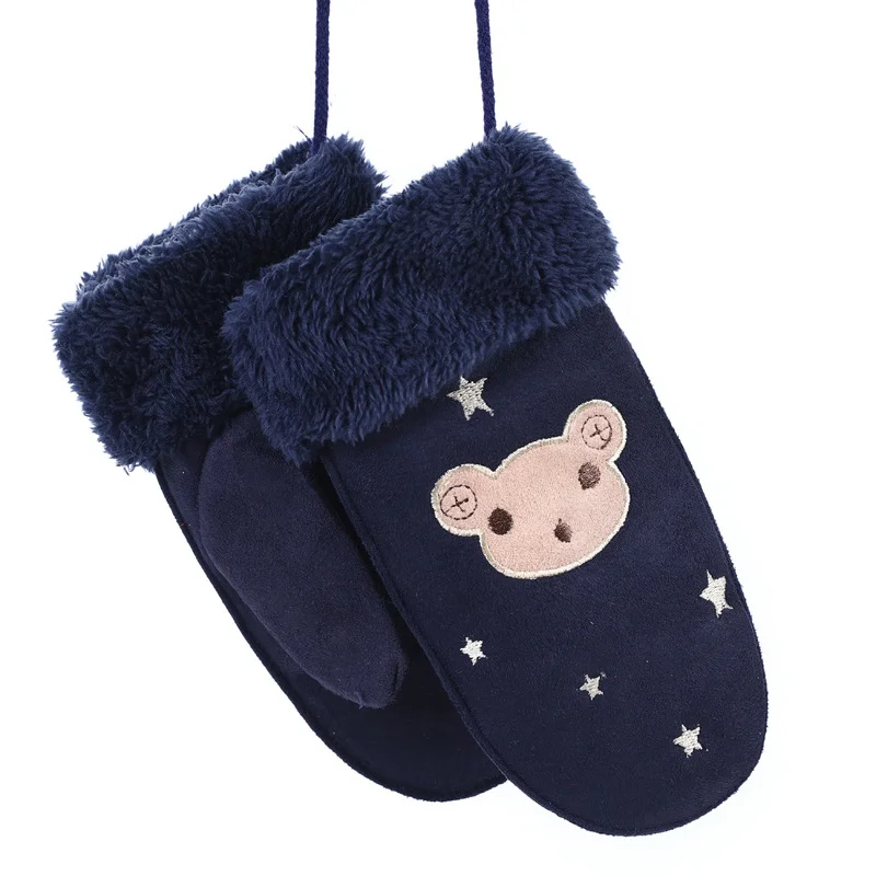 2022 neue Winter Mädchen Jungen Handschuhe Nette Cartoon Kaninchen Verdicken Warme Fleece Handschuh Kinder Volle Finger Handschuhe Handgelenk Fäustlinge Hand 1Pairs