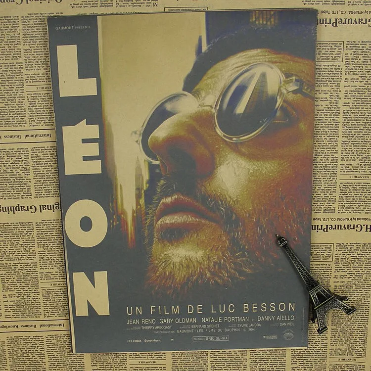 Leon part 1 movie Jean Reno Vintage Retro Matte Kraft Paper Antique Poster Wall Sticker Home Decoration