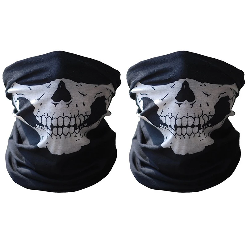 

20 PCS Skull Face Mask Scary Funny Black Motorcycle Mask Headwear Scarf Ski Mask Breathable Multifunction Motorcycle Face Mask