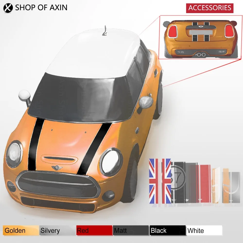 

Hood and Rear Luggage Door Decoration Graphics Sticker For Mini Cooper Clubman Countryman Hardtop R55 R56 R60 R61 F54 F55 F56