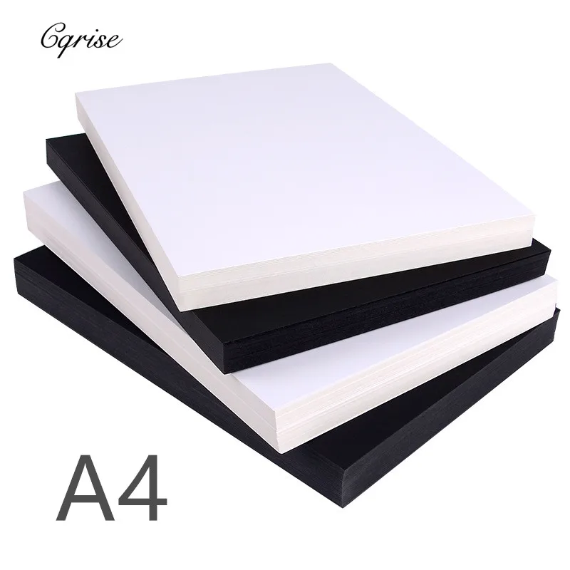 120/180gsm 20/50pcs High Quality A4 Black White Kraft Paper DIY Handmake Card Making Craft Paper Thick Paperboard Cardboard