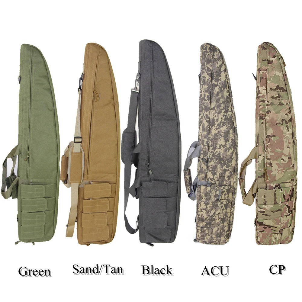 Outdoor 90cm Heavy Duty HuntingTactical Rifle Bag Airsoft Shooting Gun Bag Case Carrying Shoulder Bag Black Green Sand CP ACU