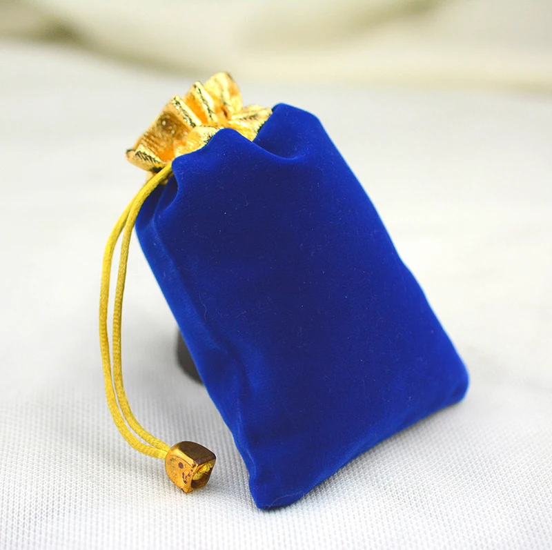 

7*9cm 30pcs Phnom Penh Royal Blue Jewelry Velvet Bags For Packing Gifts Handmade Women Jewellery Pouches Flannel Bag Drawstring