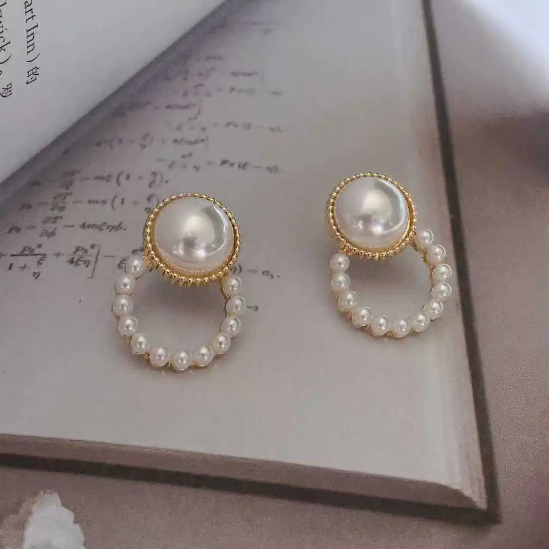 

925 silver earrings her red character pearl earring body small temperament earring