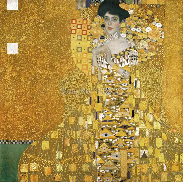 

Superb Skilled Painter Team 100%Hand-painted Reproduction Gustav Klimt Portrait of Adele Bloch-Bauer Oil Painting On Canvas