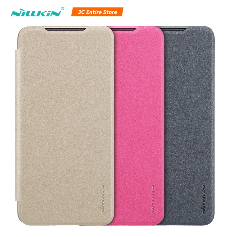 filp cover case For Xiaomi mi9 /mi 9 Explore NILLKIN Sparkle super thin flip cover PU leather case with Retailed Package