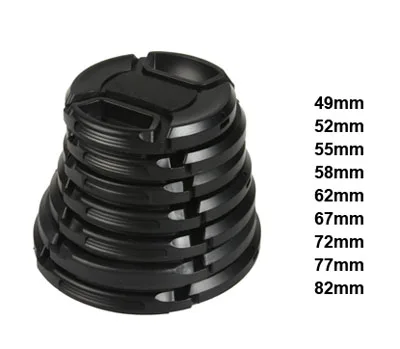 10 Pieces DSLR SLR Camera Lens Cap Protective Cover 49mm 52mm 55mm 58mm 62mm 67mm 72mm 77mm 82mm (Provide Choose)