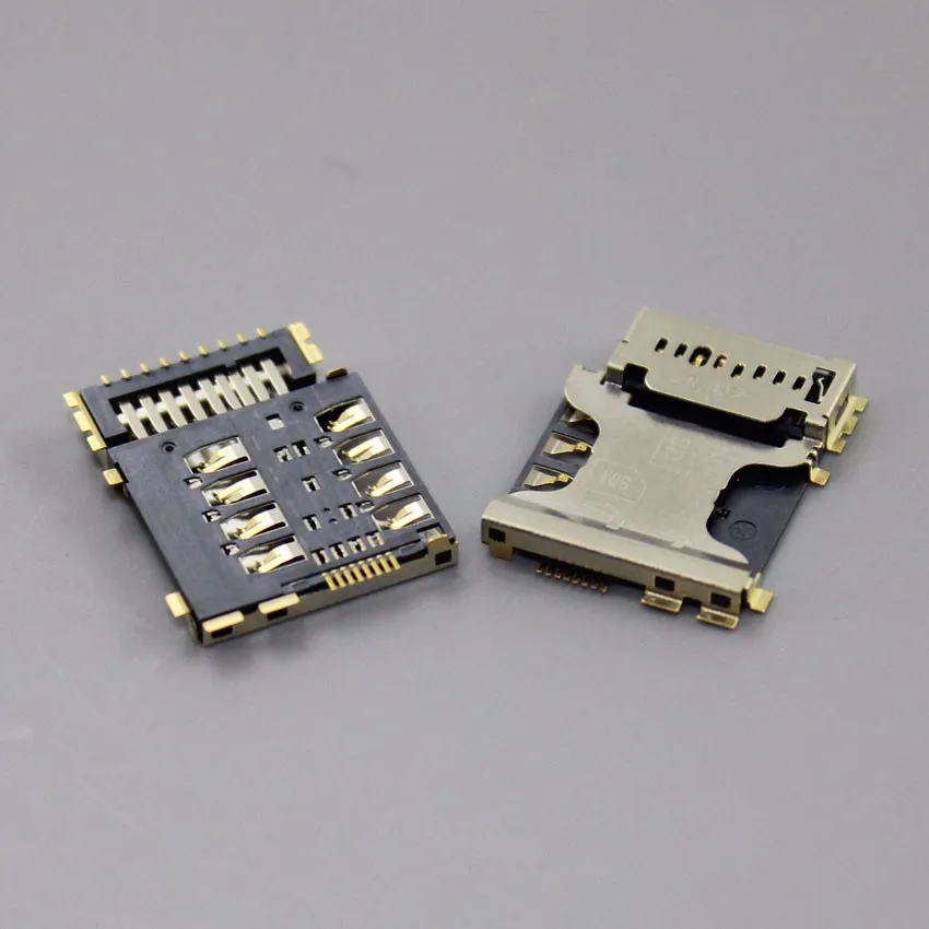 10 Stks/partij Sd-kaart Socket Sim Kaarthouder Geheugenkaart Slot Voor Samsung I8260 I8558 I9128 I9128V I879 I8552 I8262, KA-106