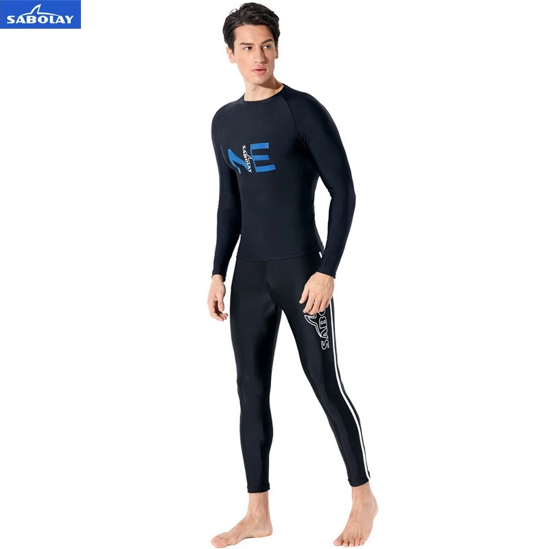 SABOLAY Men Women Surfing Rash Guards T-Shirt Dry Beach Clothes Protect Hurt Jellyfish Sunshine Swimming Suit Pants Shorts Vest